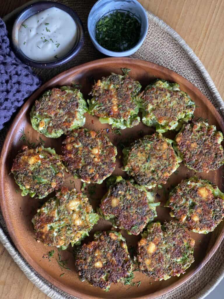 Broccoli Feta Fritters Hungry Happens