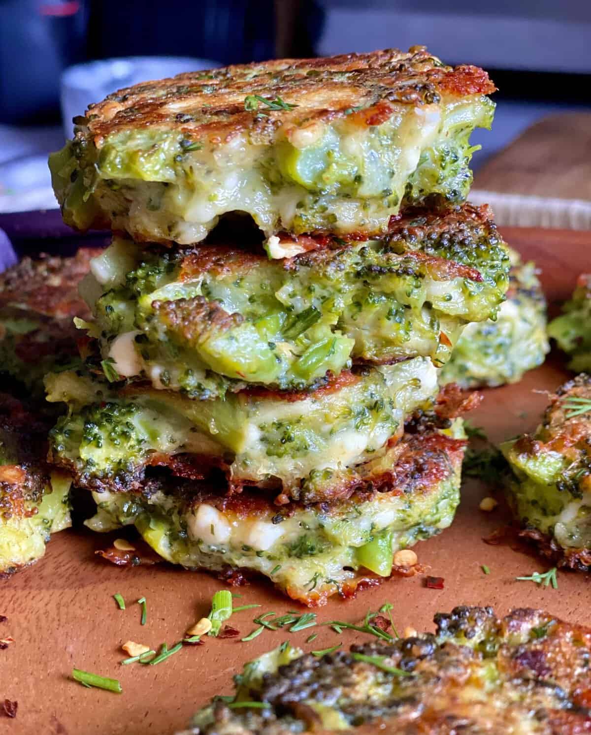 Broccoli Feta Fritters Hungry Happens