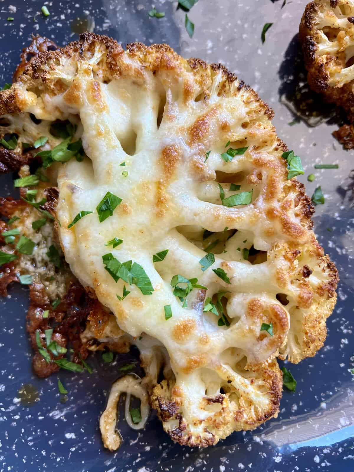 Cheesy Cauliflower Steaks Hungry Happens