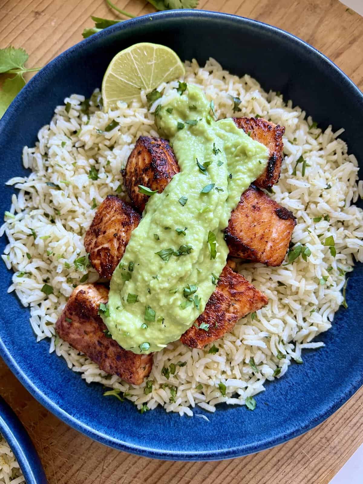 Spicy Salmon with Creamy Avocado Sauce Hungry Happens