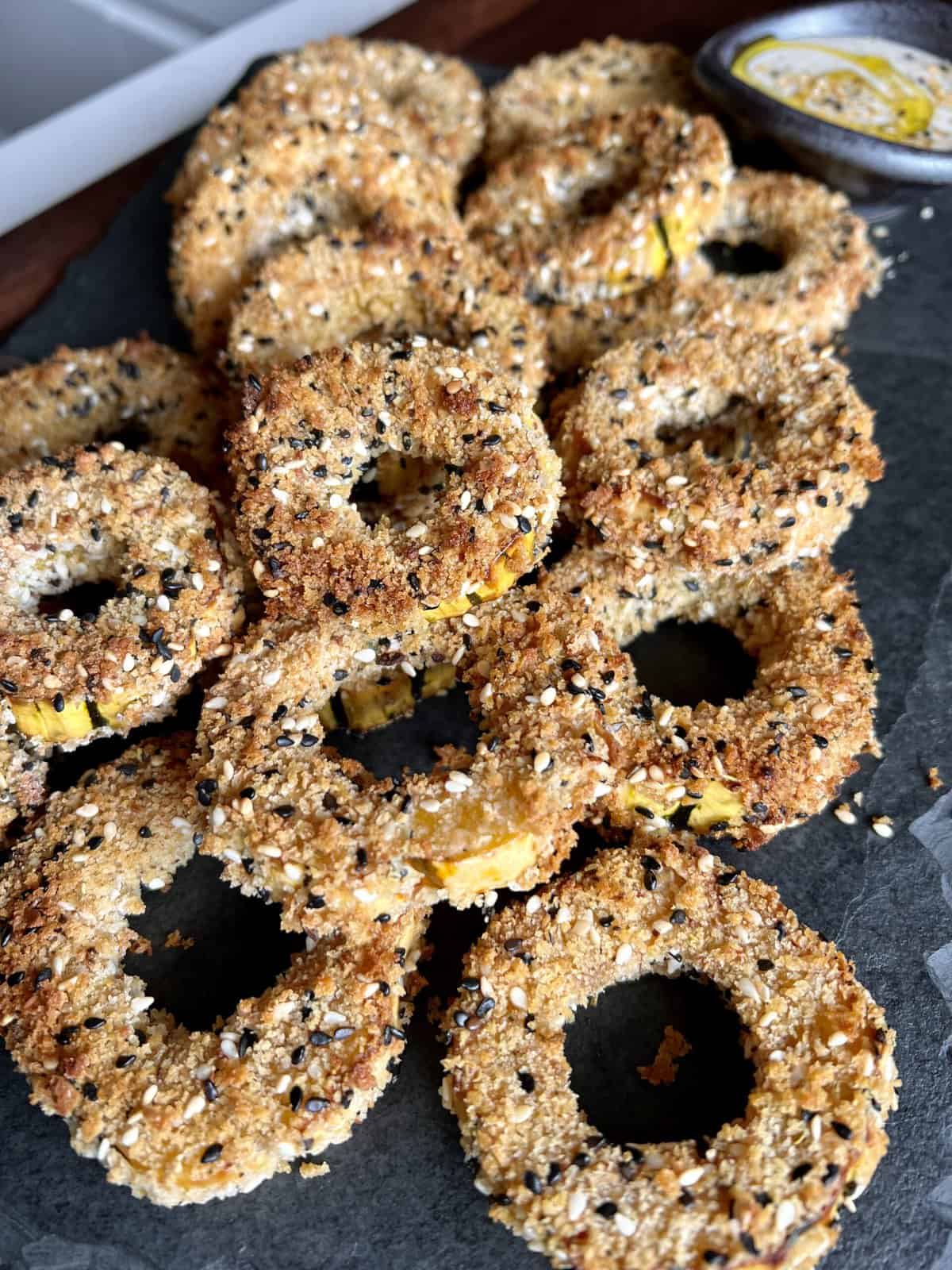 Crunchy Delicata Squash Rings Hungry Happens