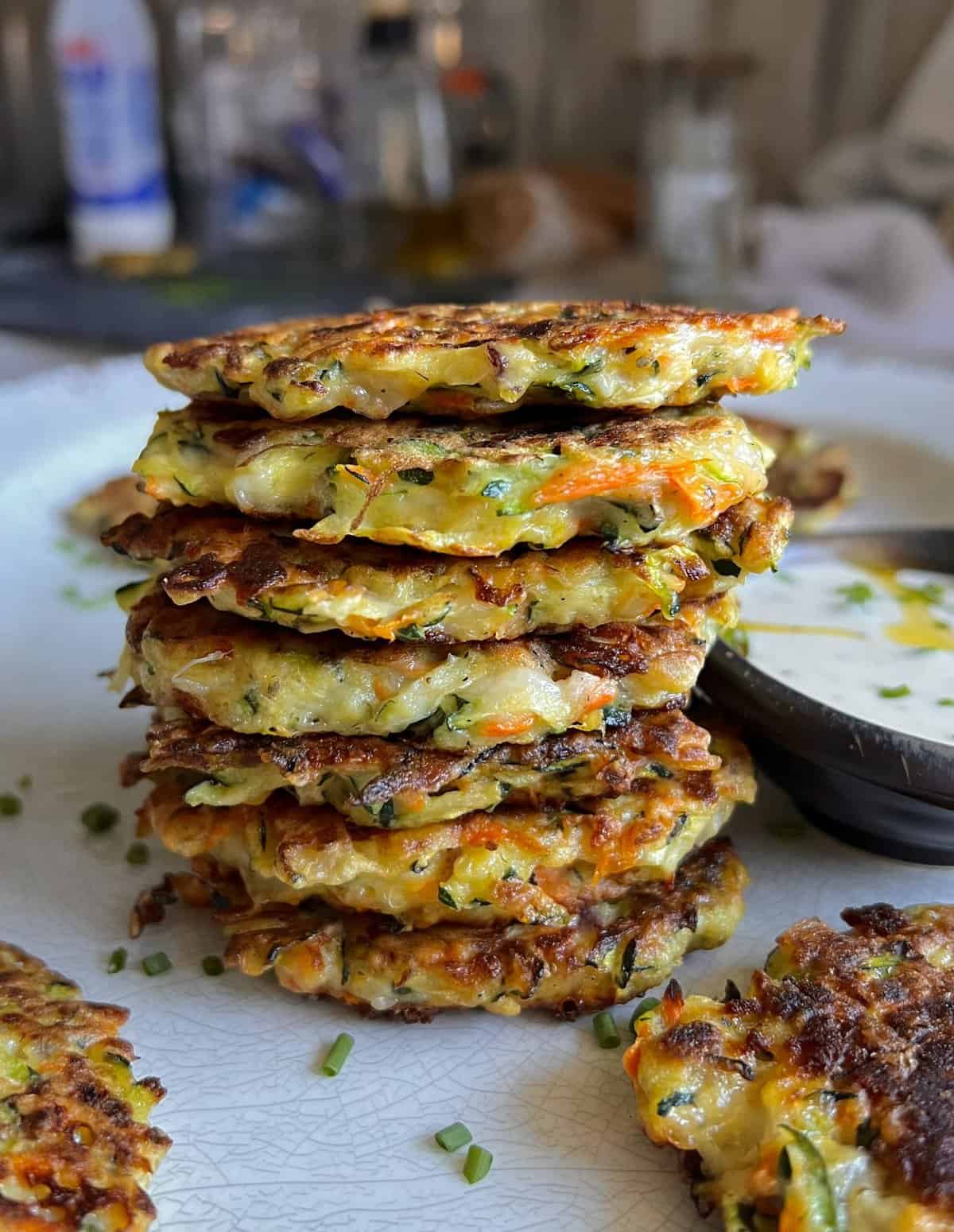 Cheesy Vegetable Fritters Hungry Happens