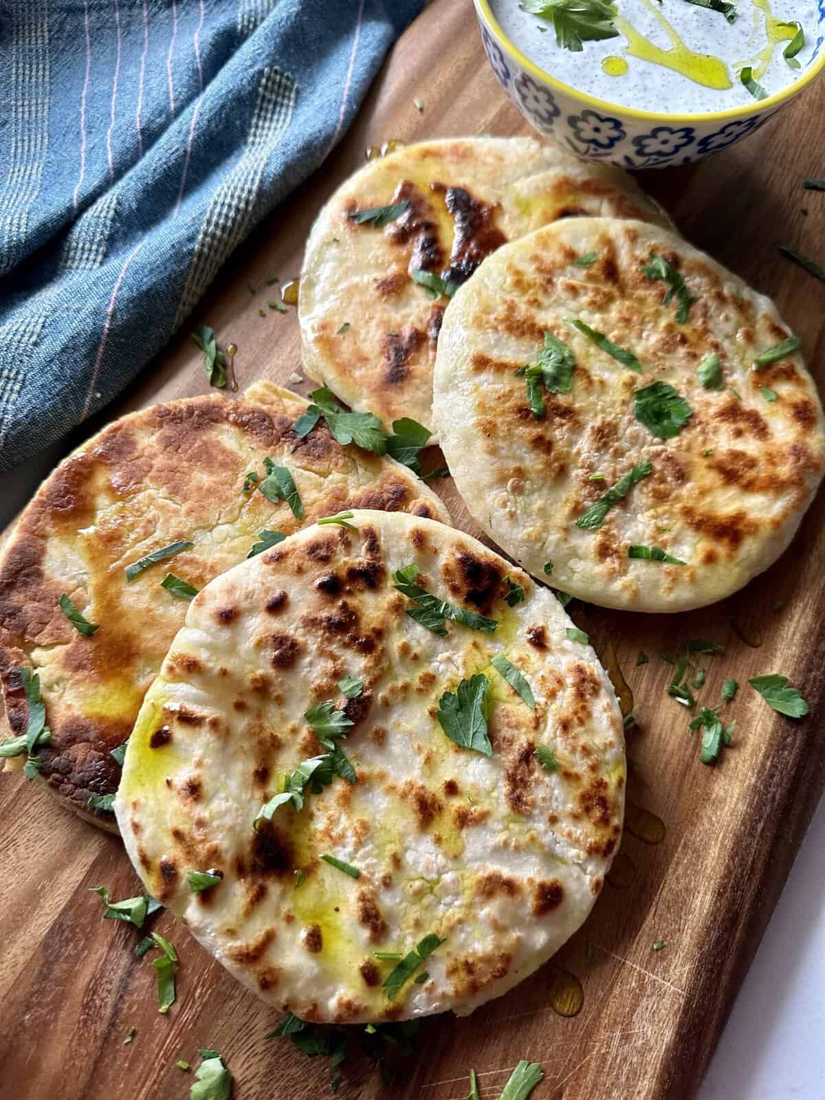 3 Ingredient Pitas (Flatbread Recipe) Hungry Happens