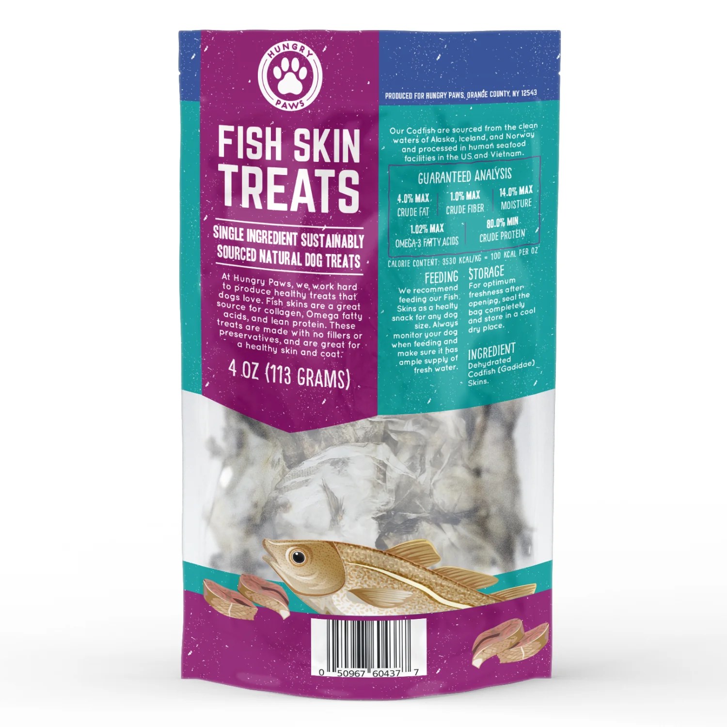 Cod Fish Skins for Dogs Healthy & Natural Dog Treats Hungry Paws