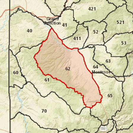 Unit 62 Colorado Map Colorado Unit 62 Hunting Information - Deer Elk Antelope - Huntersdomain