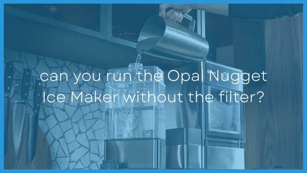 Can You Run an Opal Nugget Ice Maker Without the Filter?