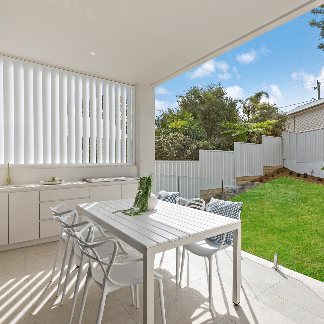 Whitehaven Outdoor Dining Table White Large Huntley + Co For