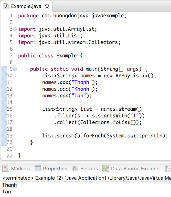 Filter a List using Lambda Expression and Stream in Java Huong Dan Java