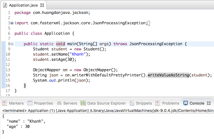 Convert Java object to JSON using Jackson Huong Dan Java