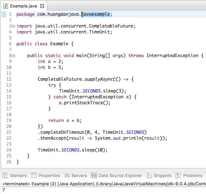 completeOnTimeout() method of CompletableFuture in Java Huong Dan Java