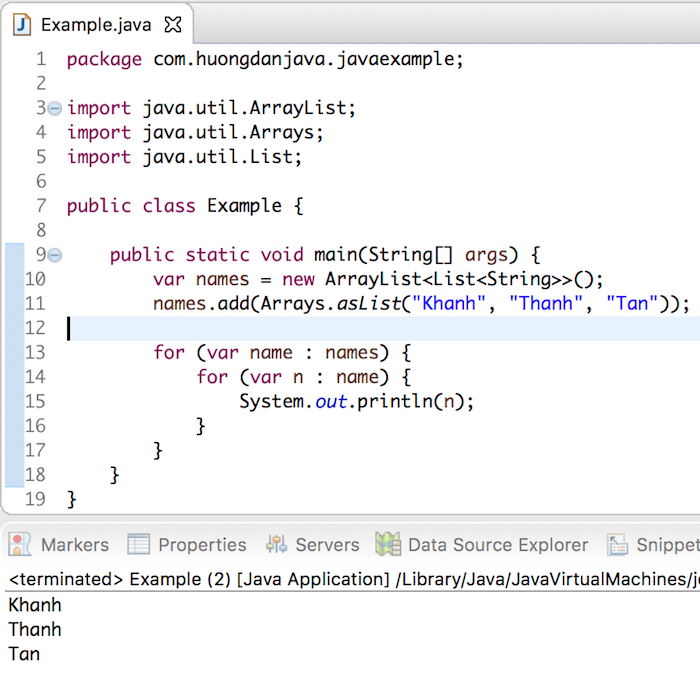 Local Variable Type Inference trong Java HÆ°á»›ng Dáº«n Java