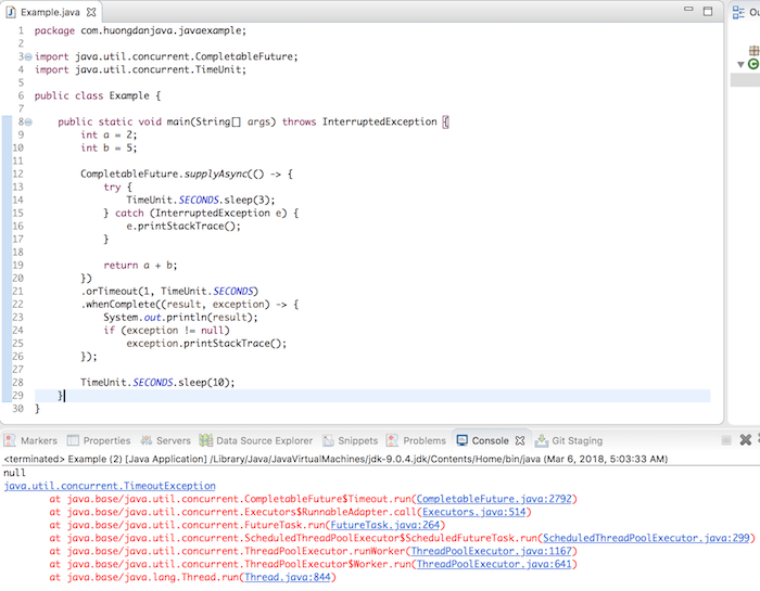 orTimeout() method of CompletableFuture object in Java Huong Dan Java