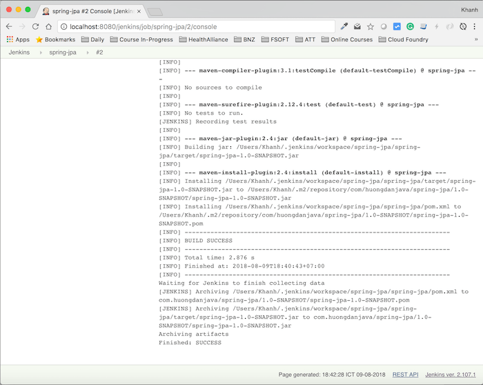 Archive the artifacts in Jenkins Huong Dan Java