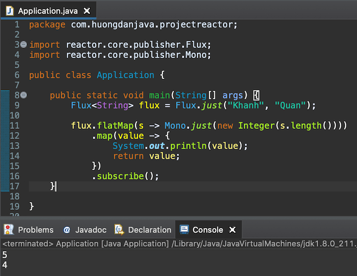 flatMap() method of Mono/Flux object in Project Reactor Huong Dan
