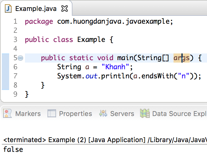 Methods of the String object in Java Huong Dan Java