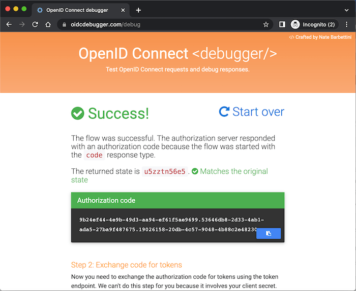 Add a new client that supports OAuth2 Authorization Code grant type in