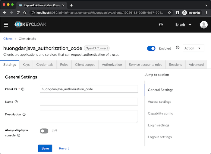 Add a new client that supports OAuth2 Authorization Code grant type in