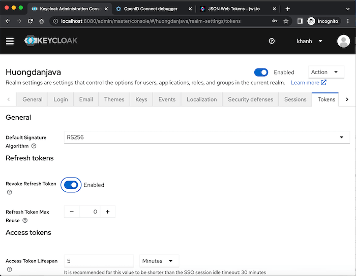 Get access token using refresh token with Keycloak Huong Dan Java