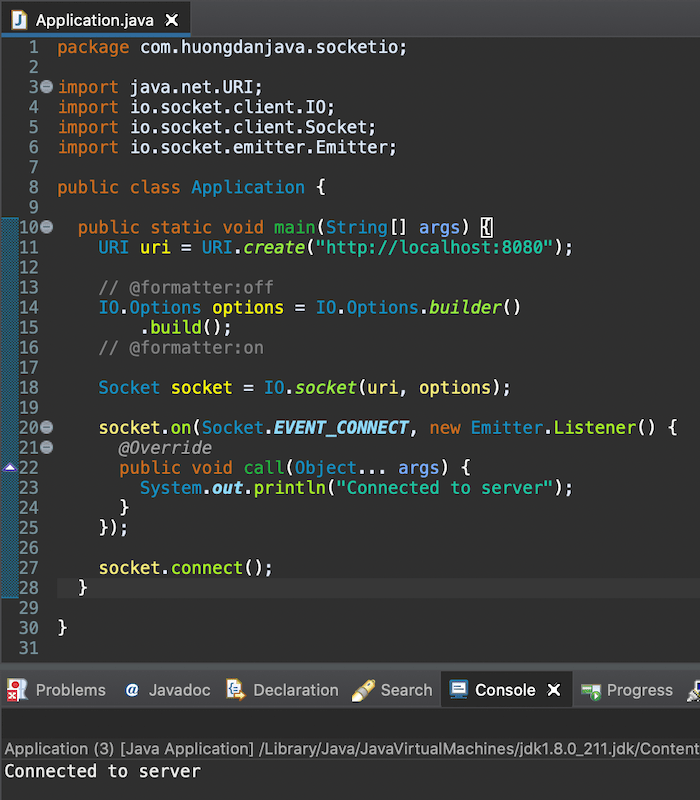 socket với Socket.IO Java Hướng Dẫn Java