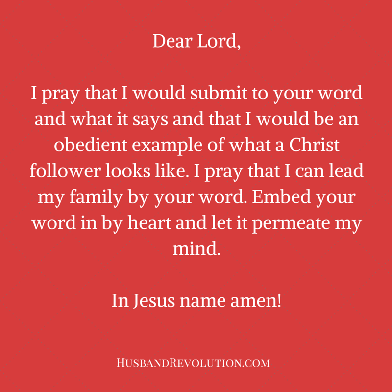 Prayer Submitting To God's Word