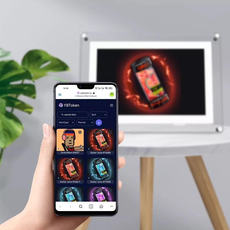 HUSHIDA NFT Digital Frame Acrylic 10.1 Inch HUSHIDA OFFICIAL