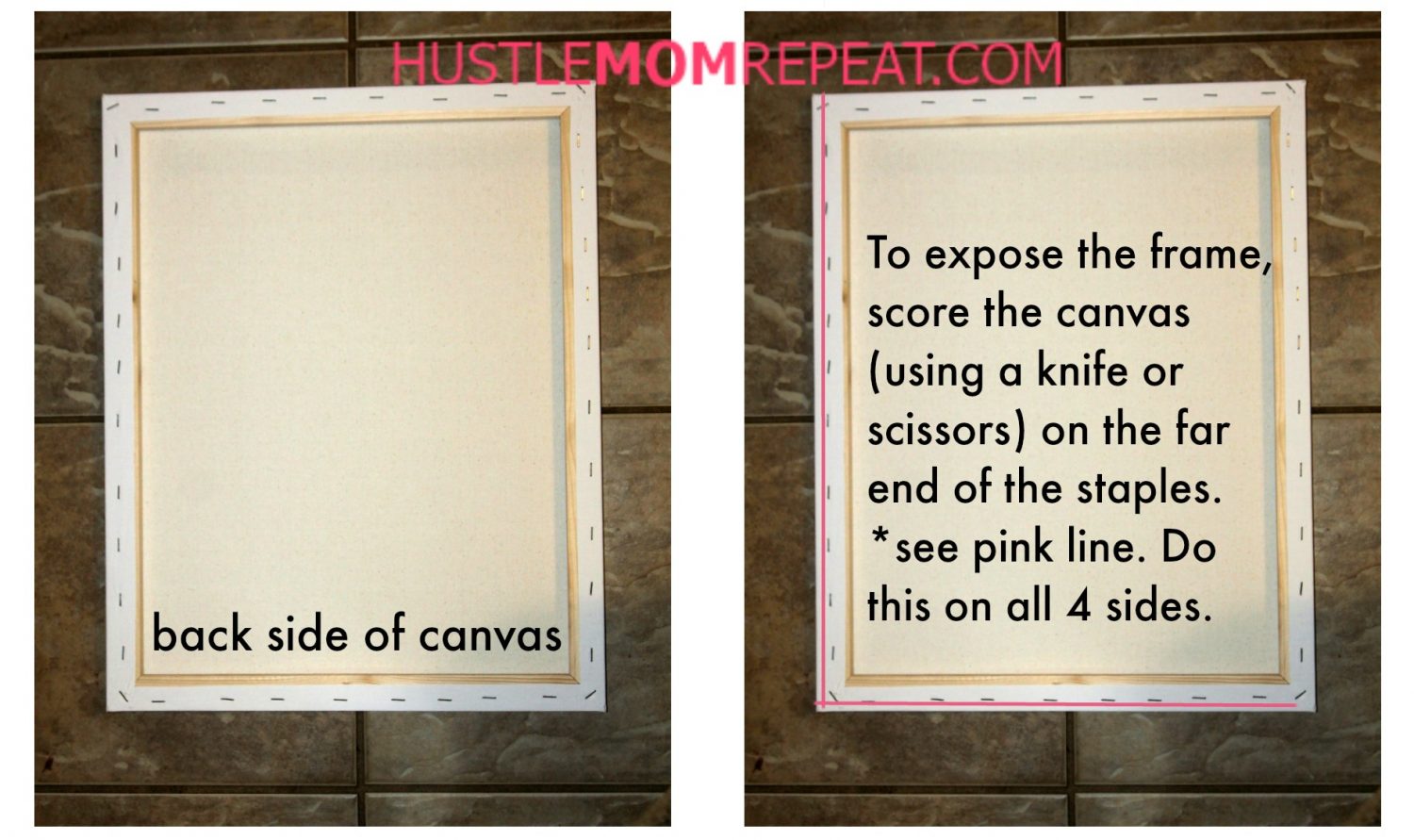 How To Make A Reverse Canvas Sign Hustle Mom Repeat