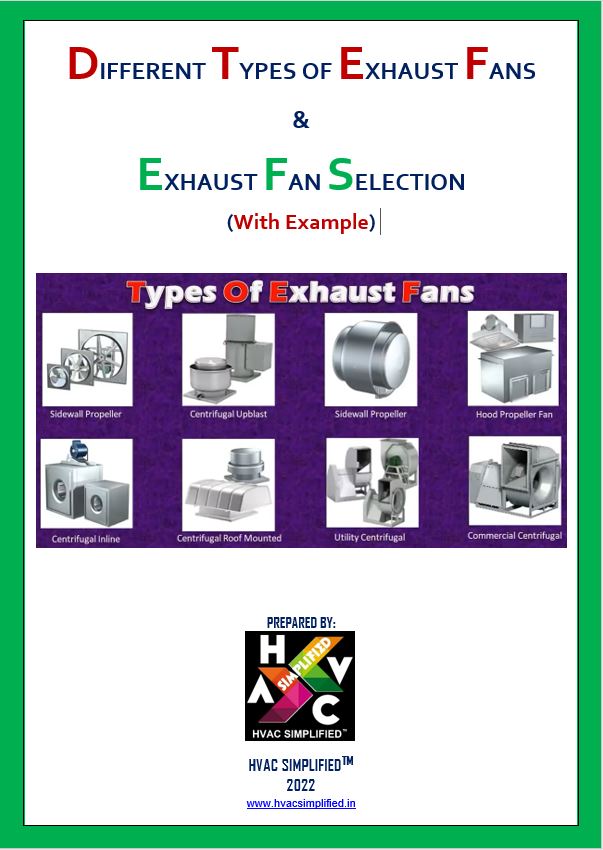 HVAC Types of Exhaust Fans & Fan Selection (with Example