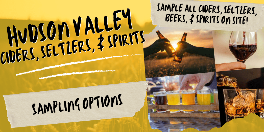 Hudson Valley Ciders, Seltzers, & Spirits Samplings Hudson Valley Live Events