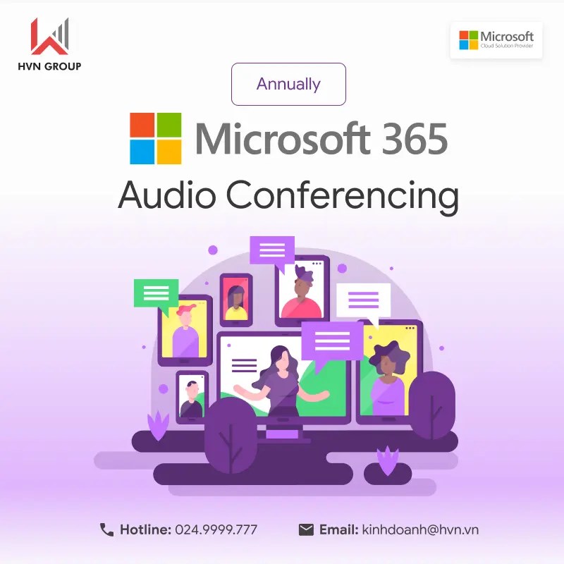 Microsoft 365 Audio Conferencing Annually HVN GROUP