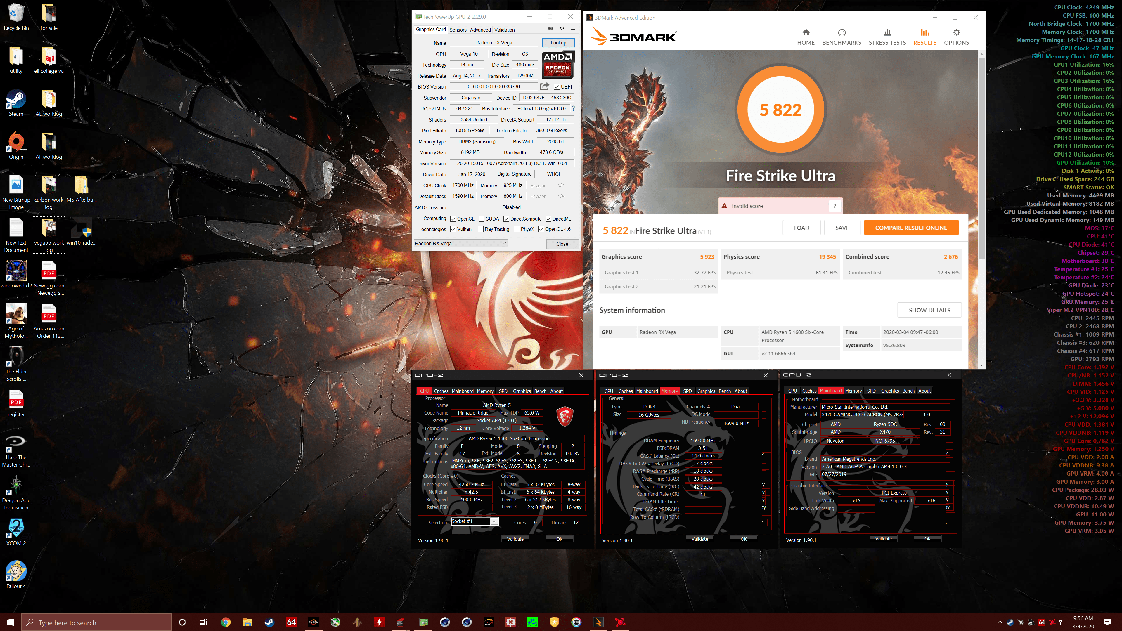 Luke`s 3DMark Fire Strike Ultra score 5822 marks with a