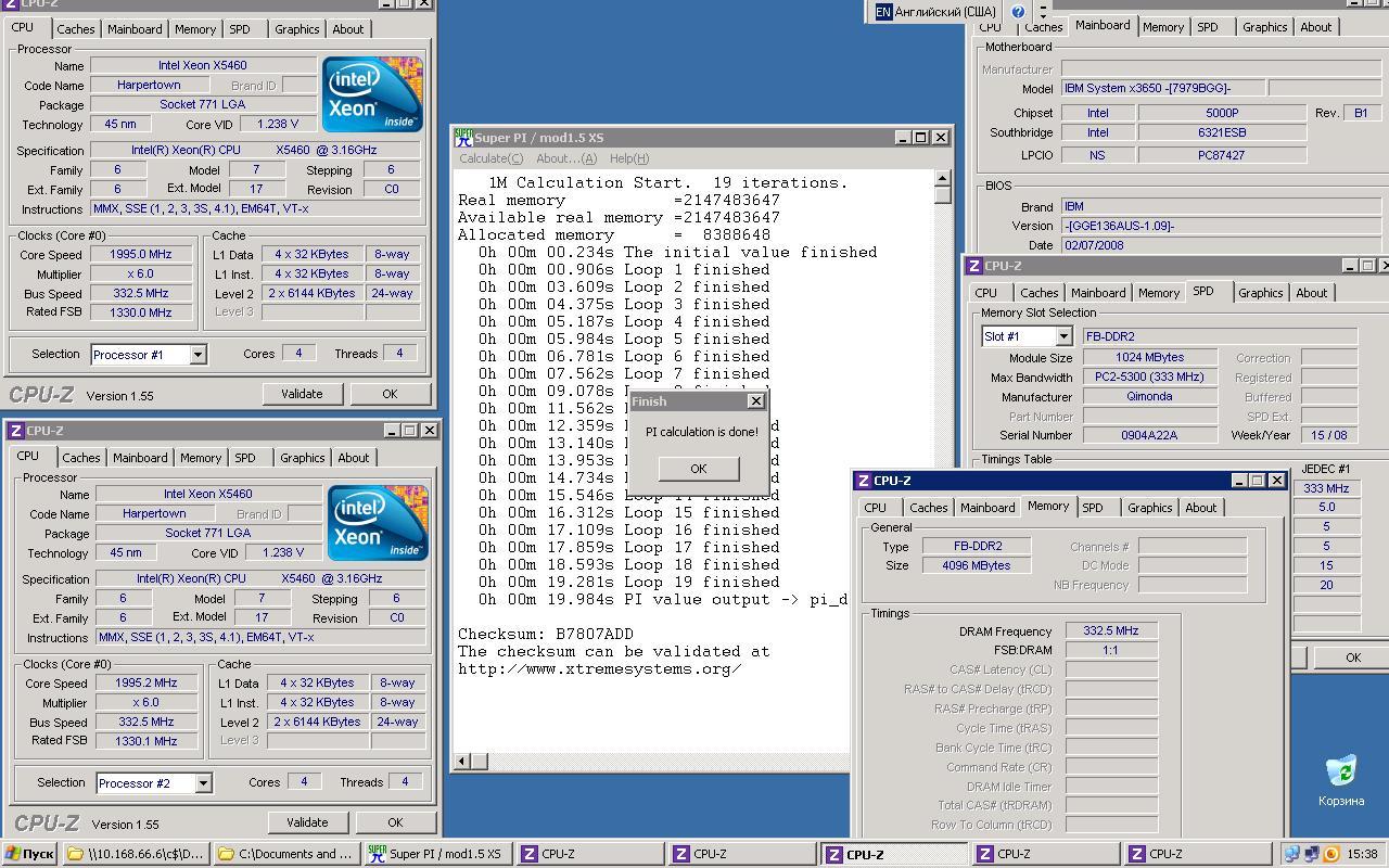 HowToPlay`s CPU Frequency score 2000.28 MHz with a Xeon X5460