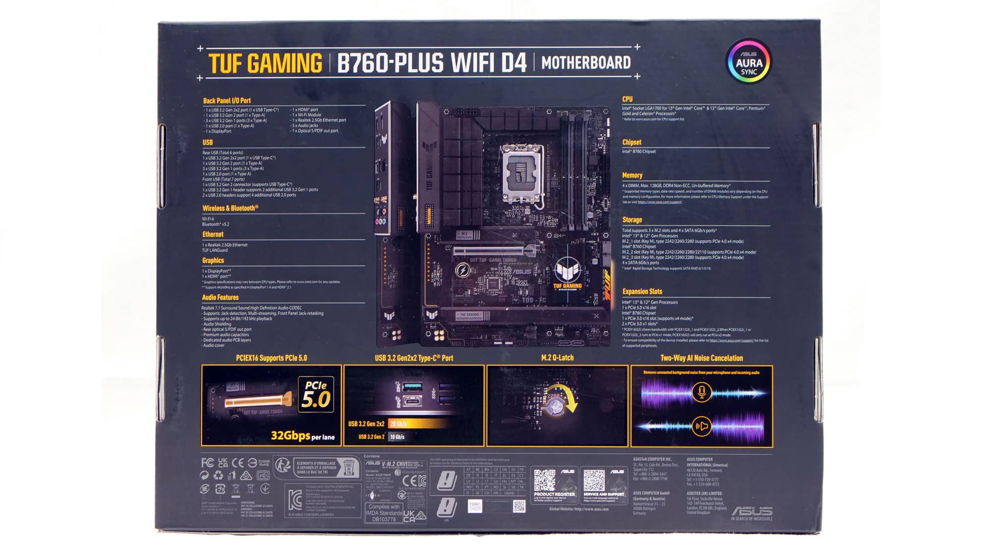 Asus TUF Gaming B760PLUS WIFI D4 Mainboard Review Z690/DDR5 or B760