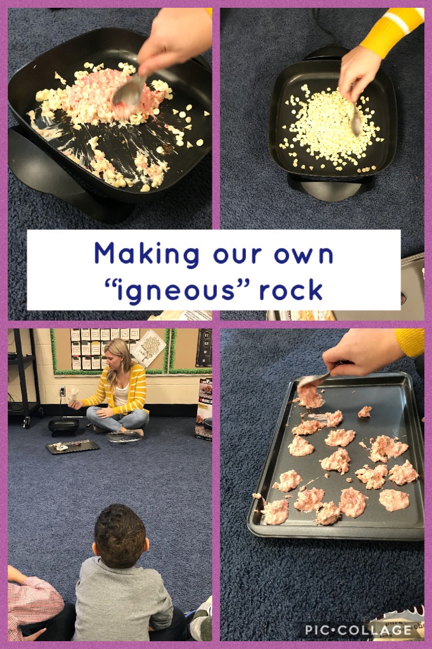 Rock Experiment Making Igneous Rock Kindergarten Corner