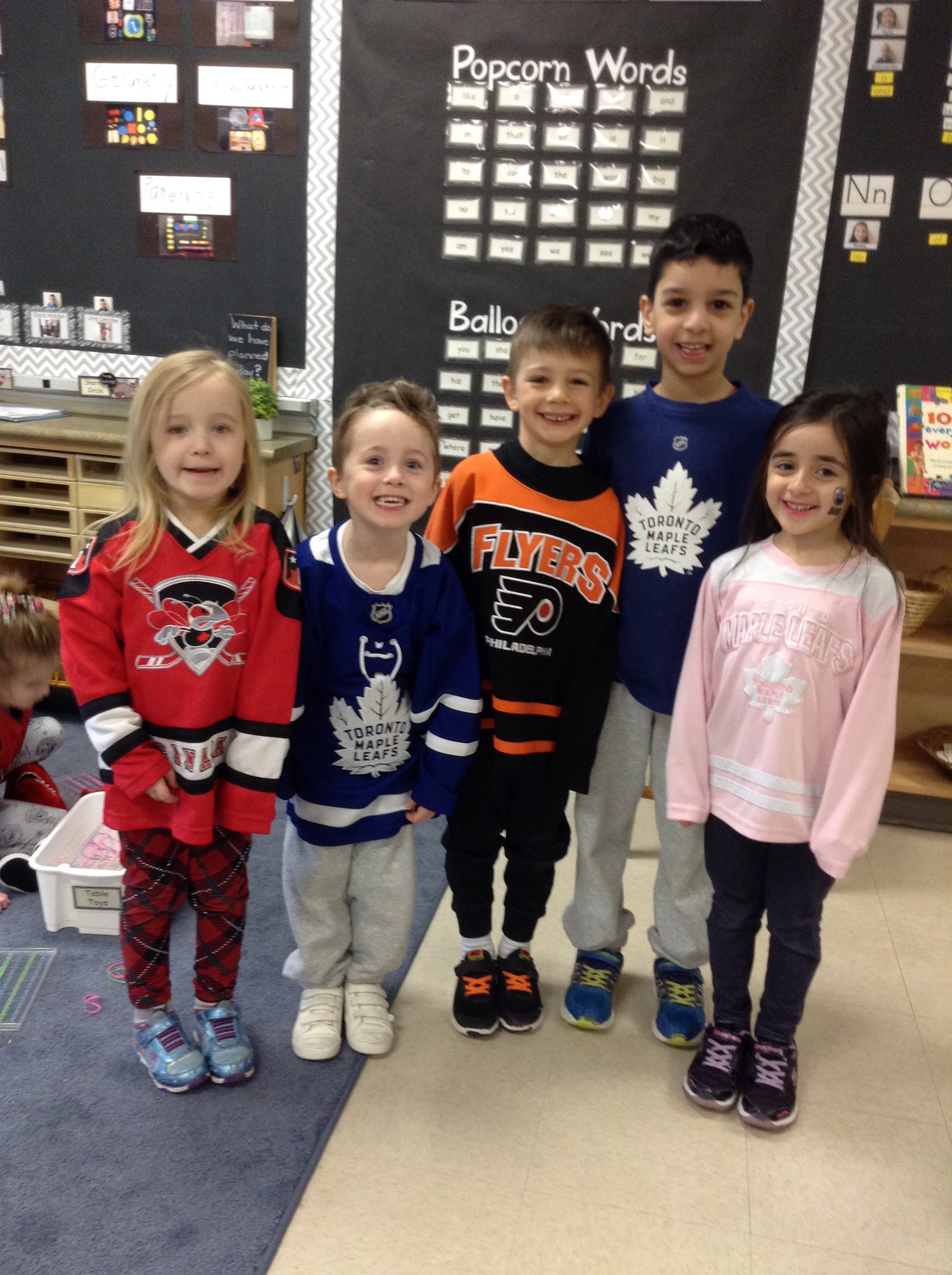 Jersey Day Learning In Kindergarten