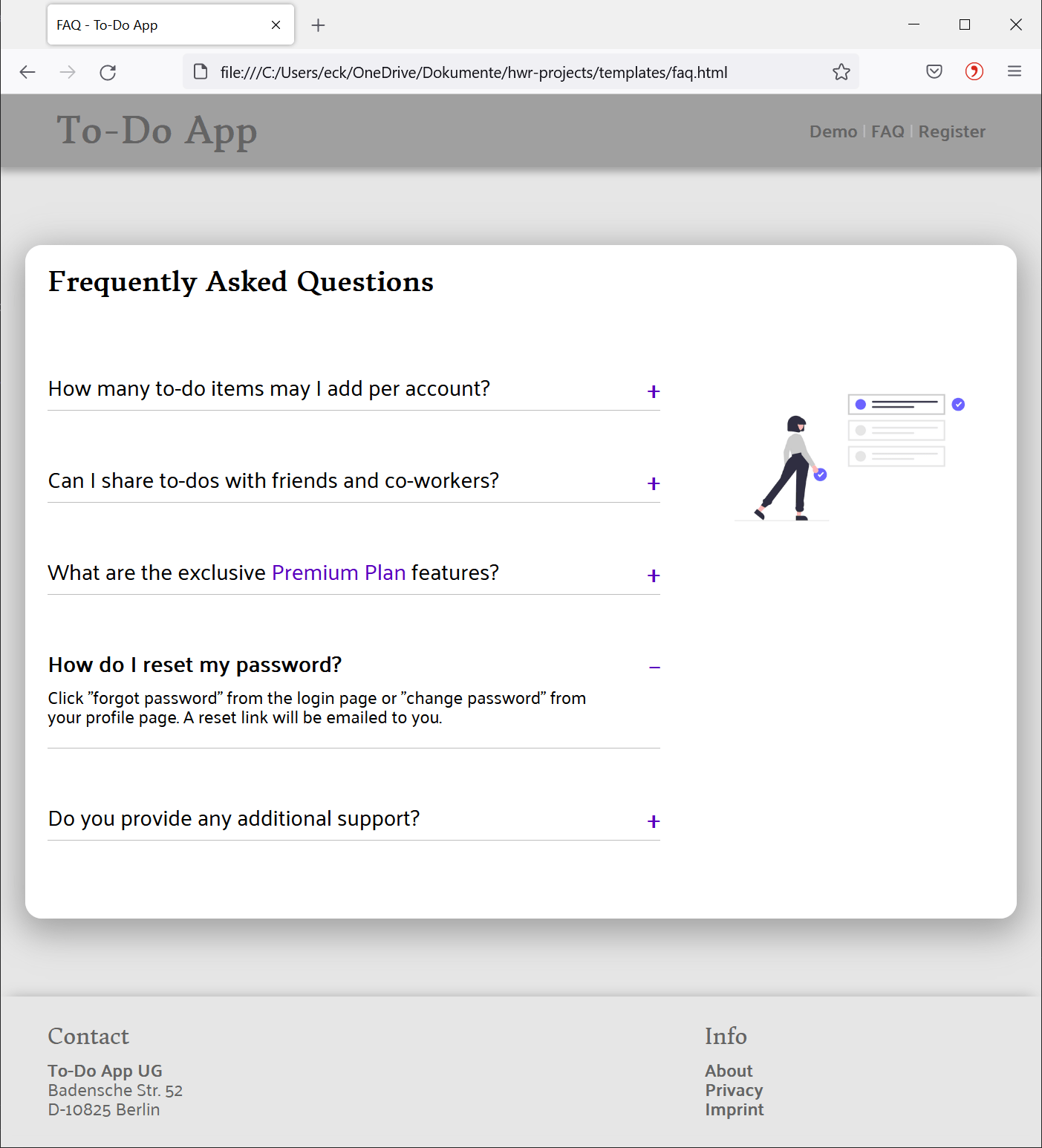 HMTL + CSS FullStack  Dev HWR Berlin