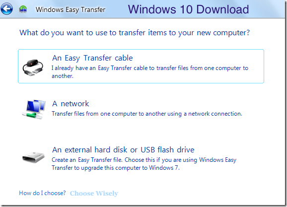 Windows Easy Transfer for Windows 10 Free download.