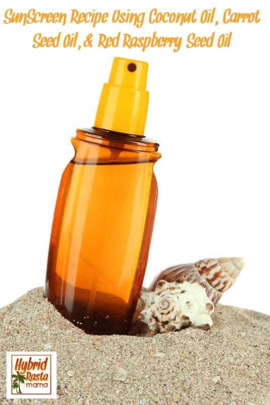 Easy Sunscreen Recipe Using Coconut Oil, Carrot Seed Oil, and Raspberry