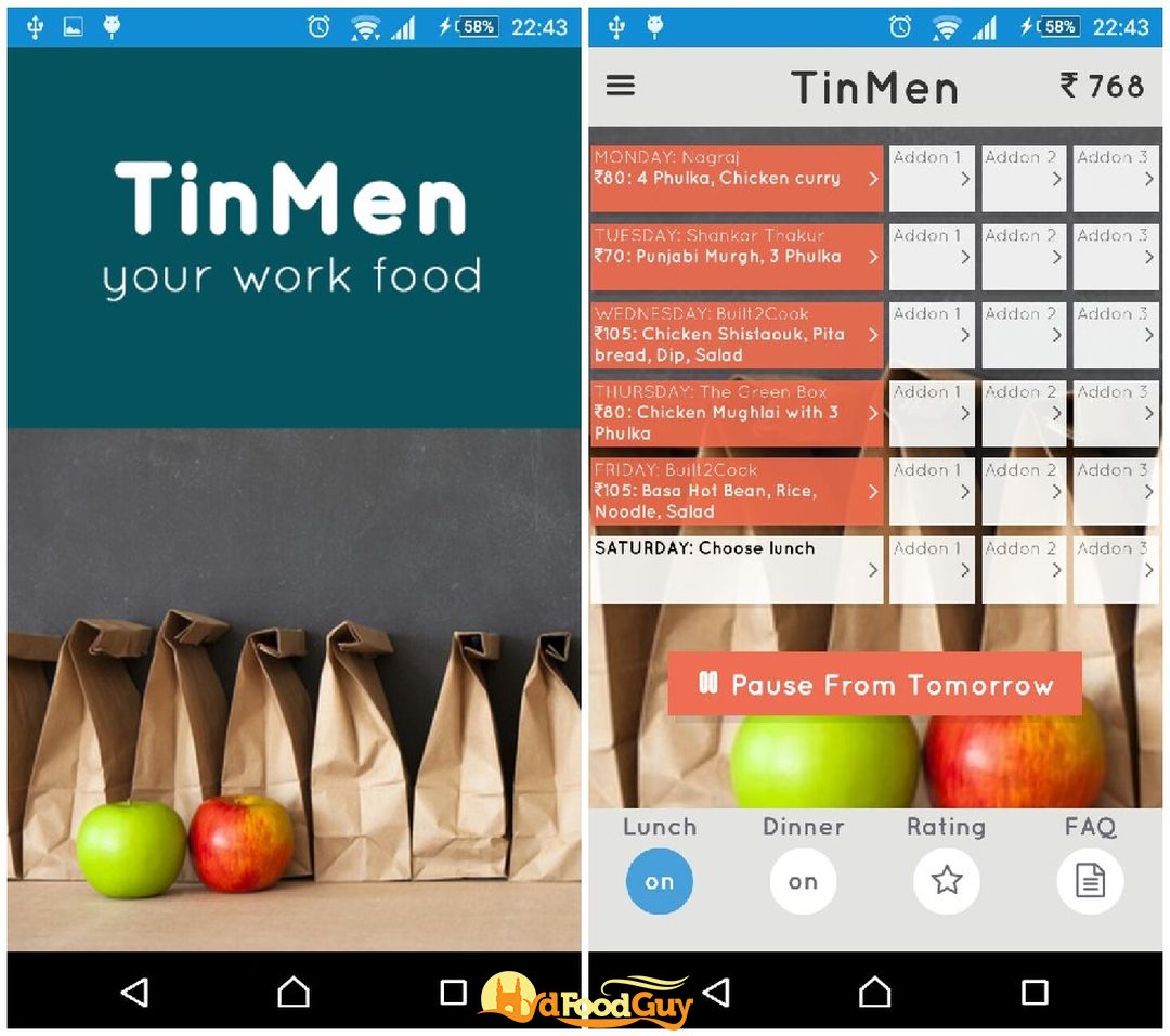 TinMen Office Lunch Delivery Service Hyderabad
