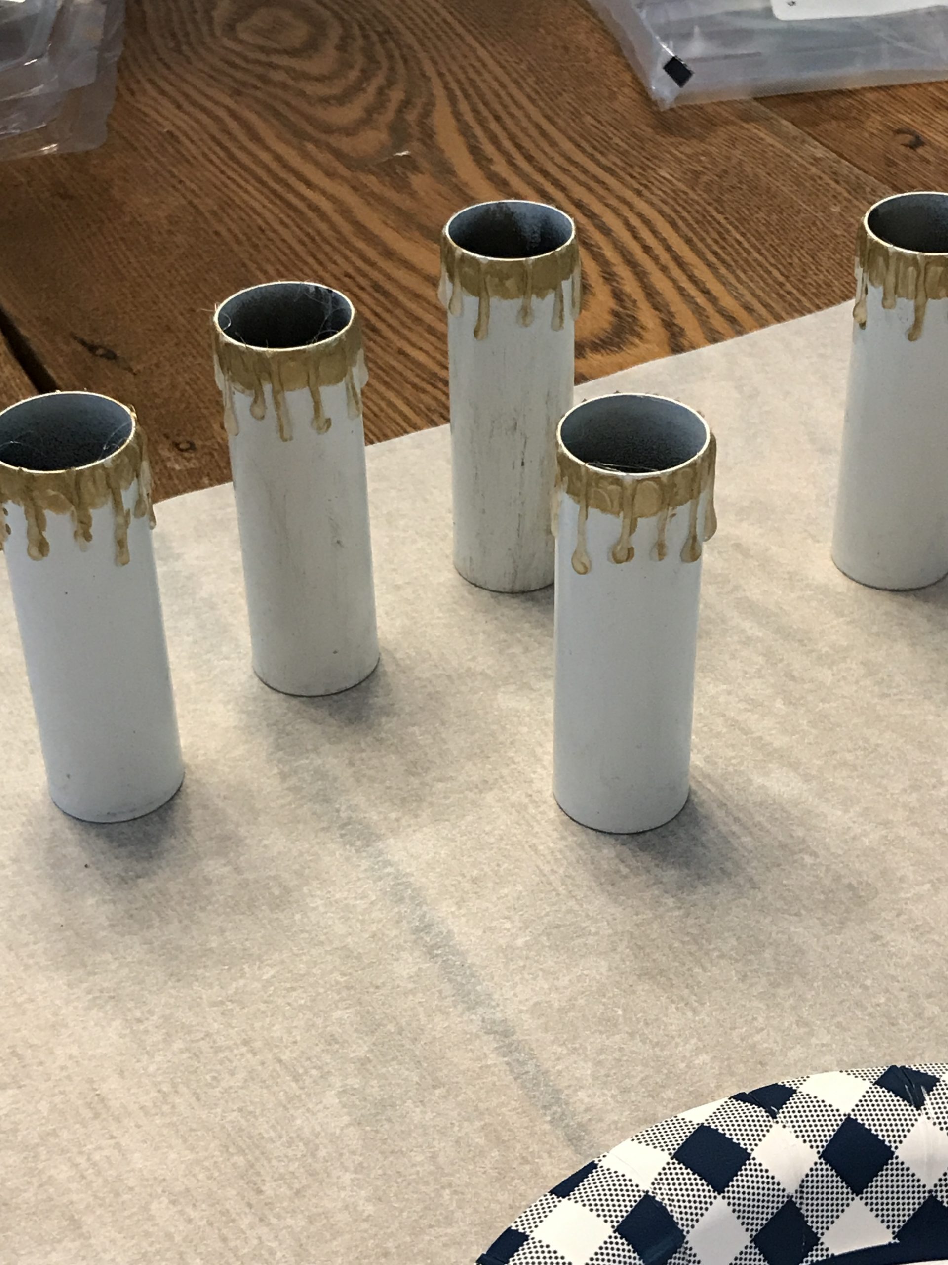 Creating Vintage looking Candle Covers for your Chandelier The