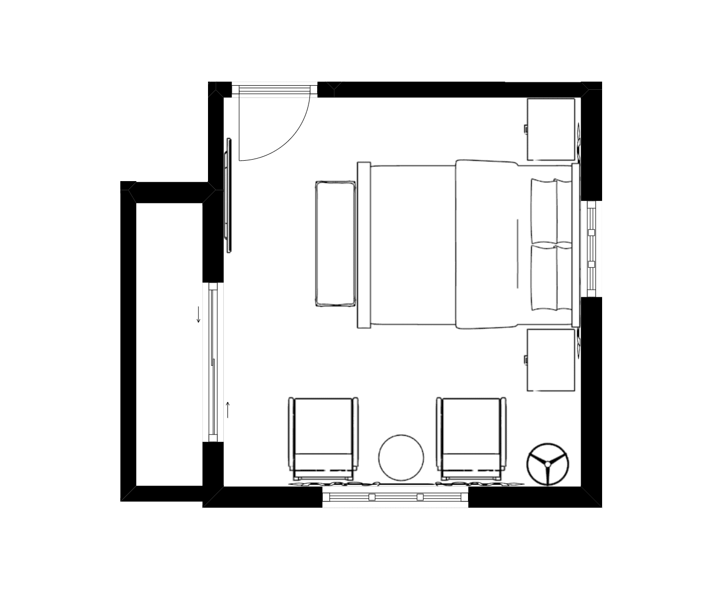 Master Bedroom Space Planning and Mood Board Hydrangea Treehouse