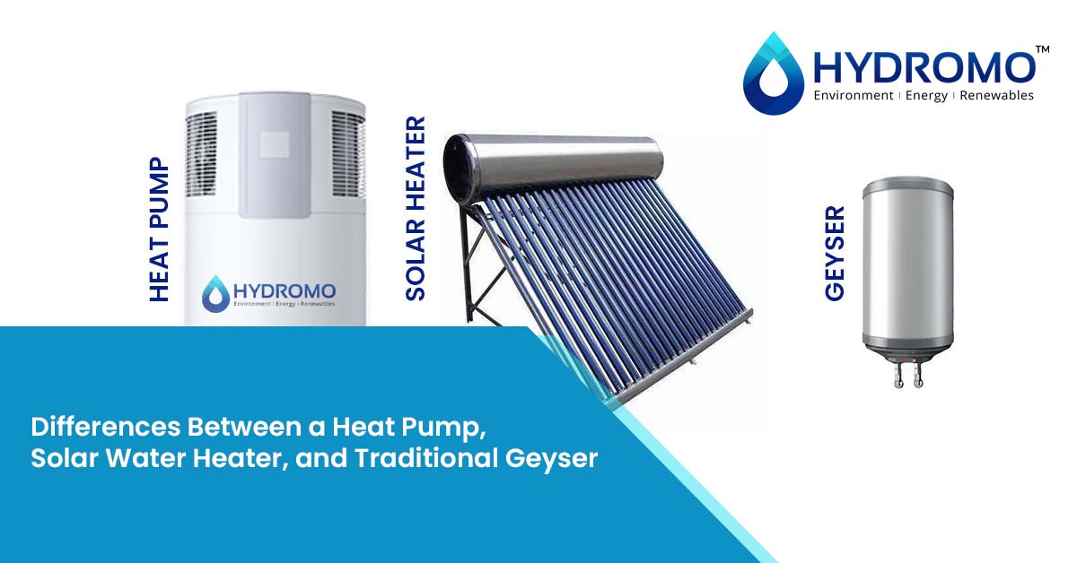Differences Between a Heat Pump, Solar Water Heater and Traditional