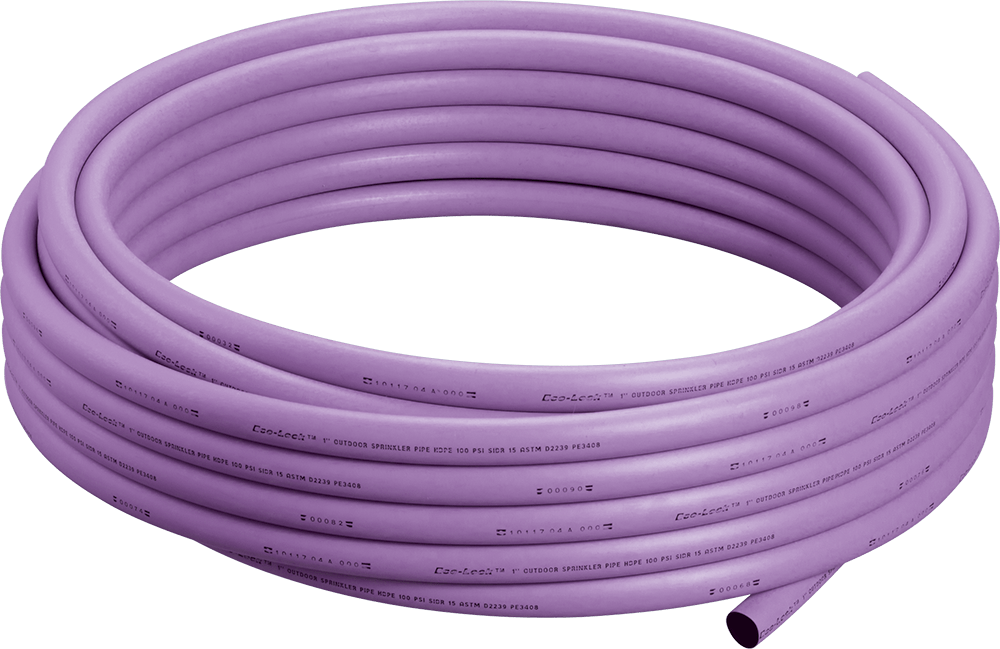 3/4Inch HDPE 100 PSI SIDR 15 BluLock NonPotable Pipe HydroRain