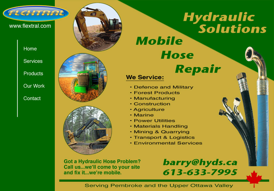 Hydraulic Solutions Pembroke, hydraulic repairs, mobile hydraulic hose