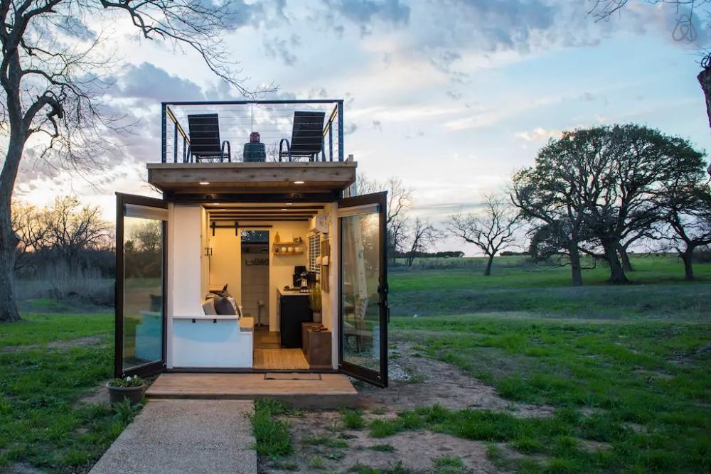 Try Out Container Living in This Unique Tiny Home In Texas