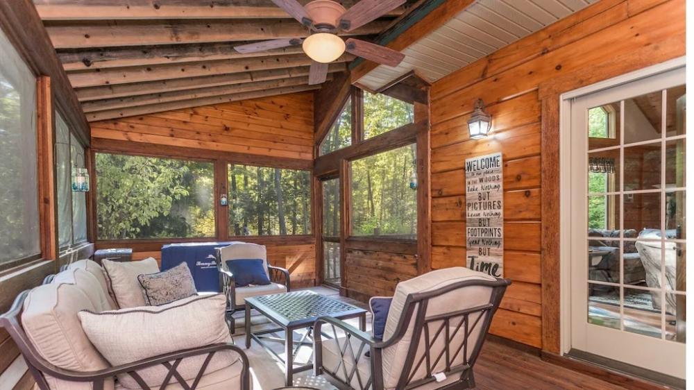 Explore This 3 Bedroom Log Cabin in Wooded Setting