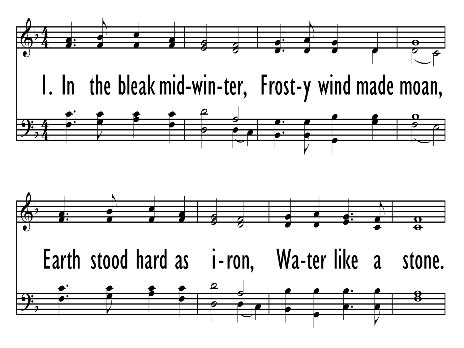 In the Bleak Midwinter | Hymnary.org