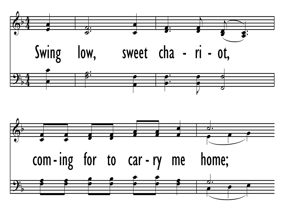 SWING LOW, SWEET CHARIOT (Worship & Rejoice 2003 520)