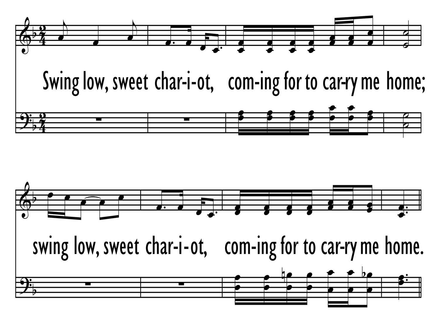 SWING LOW, SWEET CHARIOT (Gray Psalter 617)