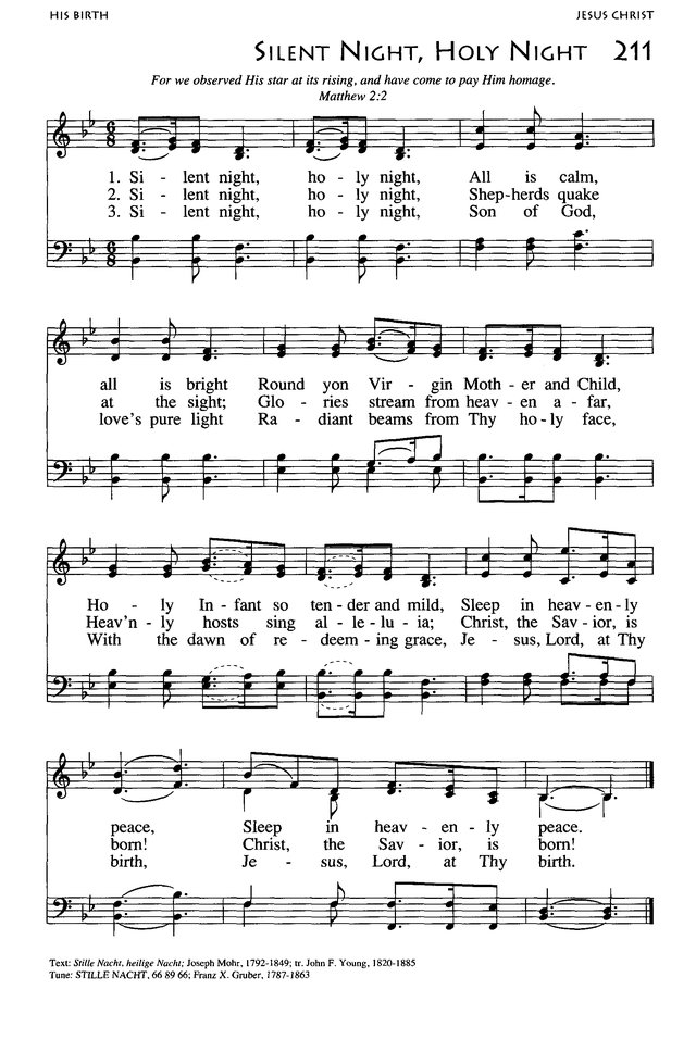 African American Heritage Hymnal 211. Silent night, holy night