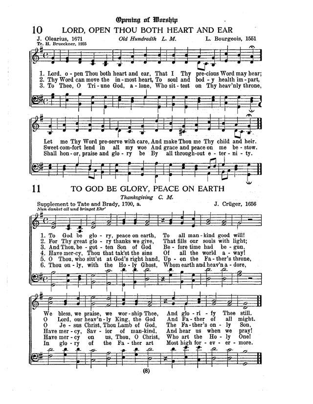 American Lutheran Hymnal 10. Lord, open Thou both heart and ear